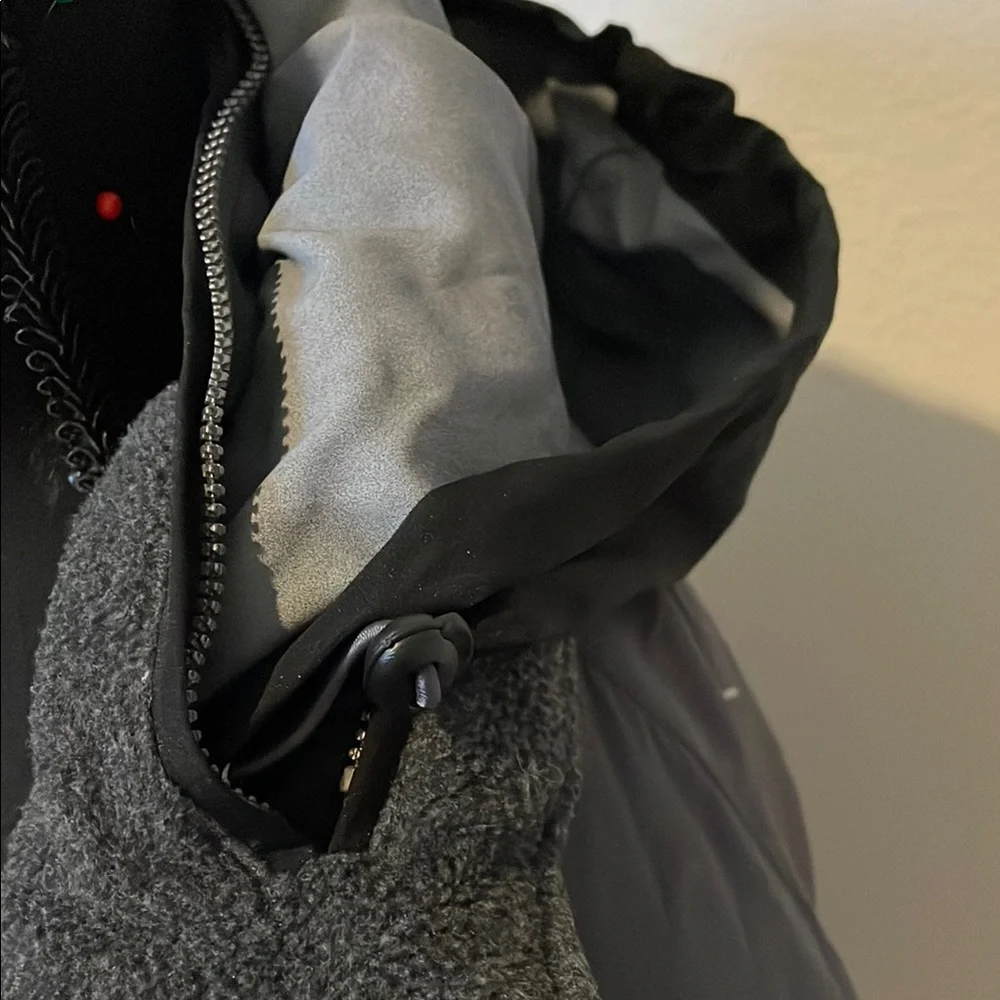 Zero x posur Black and Gray Puffer Jacket